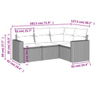 Modulaire tuinbank met waterdichte tas en zwart gepoedercoat staal - Modulaire tuinbanken