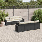 Modulaire tuinbank met waterdichte tas en zwart gepoedercoat staal - Zwart en crème / 9 - Modulaire tuinbanken
