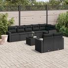 Modulaire tuinbank met waterdichte tas en zwart gepoedercoat staal - Zwart / 1 / Met tafel - Modulaire tuinbanken