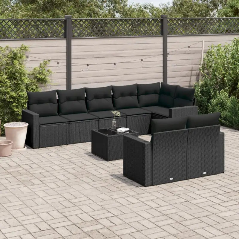 Modulaire tuinbank met waterdichte tas en zwart gepoedercoat staal - Zwart / 1 / Met tafel - Modulaire tuinbanken