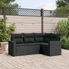 Modulaire tuinbank met waterdichte tas en zwart gepoedercoat staal - Zwart / 1 / Zonder tafel - Modulaire tuinbanken