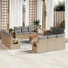 Modulaire tuinbank met zwart materiaal en gepoedercoat staal afmetingen - Beige en grijs / 1 - Modulaire tuinbanken