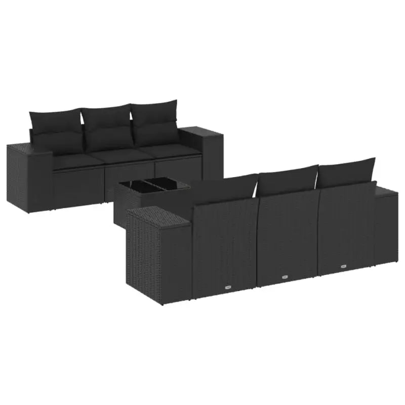 Modulaire tuinbank met zwart materiaal en gepoedercoat staal afmetingen - Modulaire tuinbanken