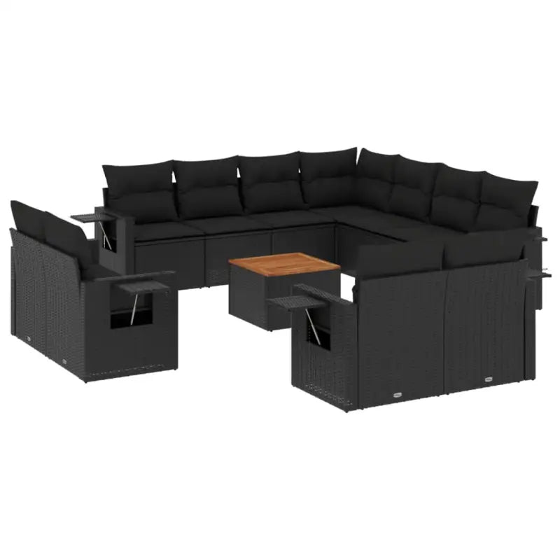 Modulaire tuinbank met zwart materiaal en gepoedercoat staal afmetingen - Modulaire tuinbanken