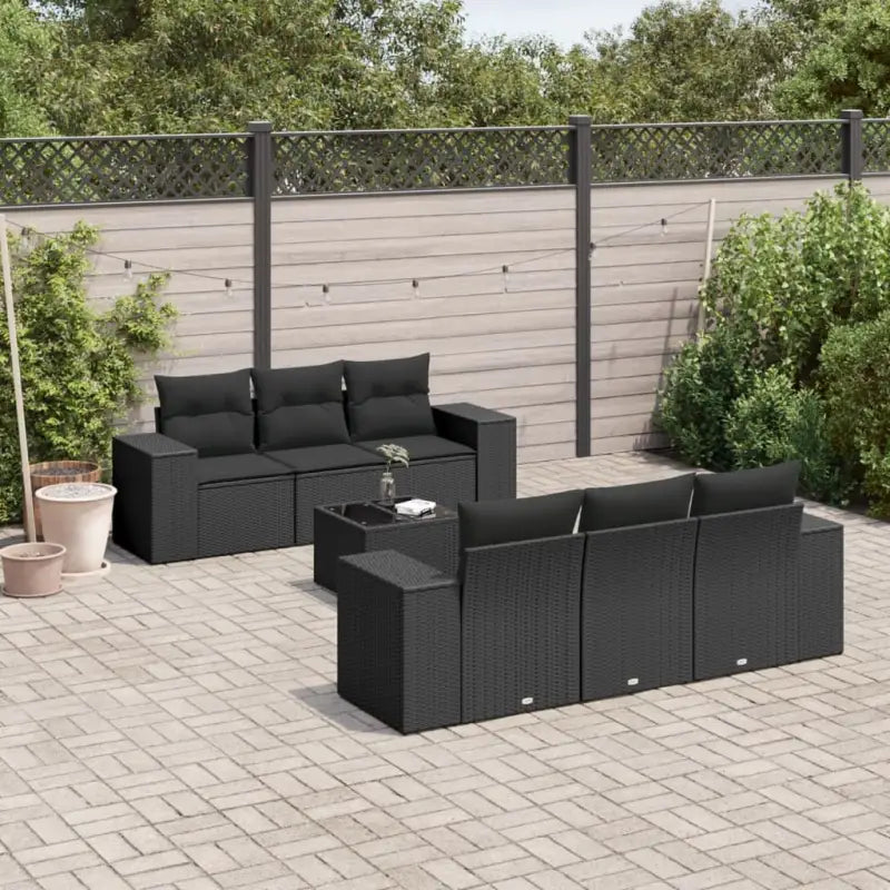 Modulaire tuinbank met zwart materiaal en gepoedercoat staal afmetingen - Zwart / 1 - Modulaire tuinbanken