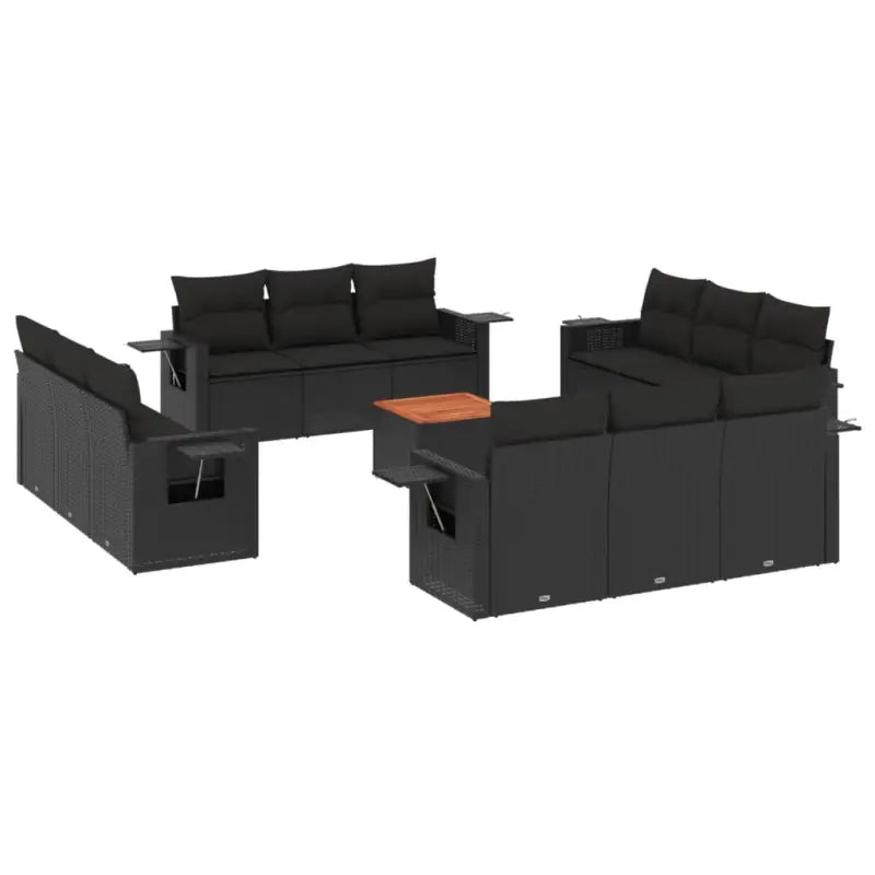 Modulaire tuinbank met zwart materiaal en gepoedercoat staal afmetingen - Modulaire tuinbanken