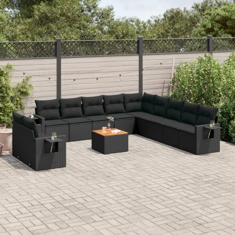 Modulaire tuinbank met zwart materiaal en gepoedercoat staal Afmetingen - Modulaire tuinbanken