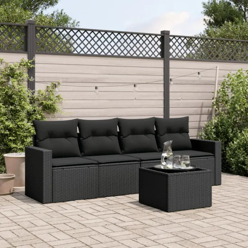 Modulaire tuinbank met zwart materiaal en gepoedercoat staal afmetingen - Modulaire tuinbanken