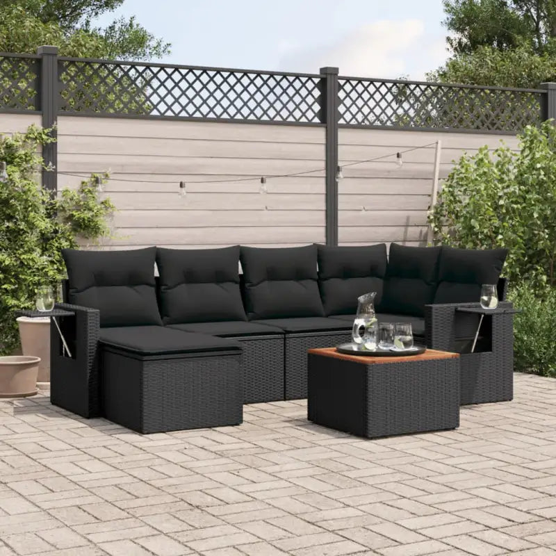 Modulaire tuinbank met zwart materiaal en gepoedercoat staal afmetingen - Zwart / 1 - Modulaire tuinbanken