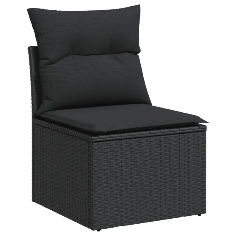 Modulaire tuinbank met zwart materiaal en poly rattan voor buitenplezier - Modulaire tuinbanken