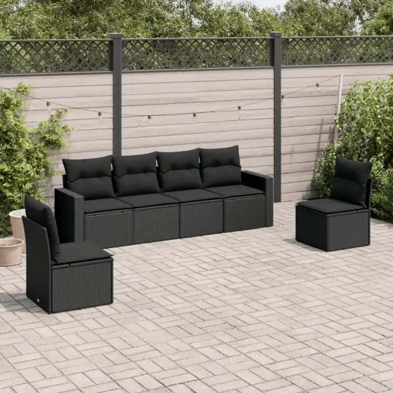 Modulaire tuinbank met zwart materiaal en waterdichte tas - Zwart / 1 / Zonder tafel - Modulaire tuinbanken