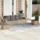 Modulaire tuinbank met zwart materiaal en waterdichte tas - Beige en grijs / 1 / Zonder tafel - Modulaire tuinbanken