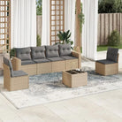 Modulaire tuinbank met zwart materiaal en waterdichte tas - Beige en grijs / 1 / Met tafel - Modulaire tuinbanken