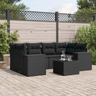 Modulaire tuinbank set in grijs materiaal met gepoedercoat staal - Zwart / 1 - Modulaire tuinbanken