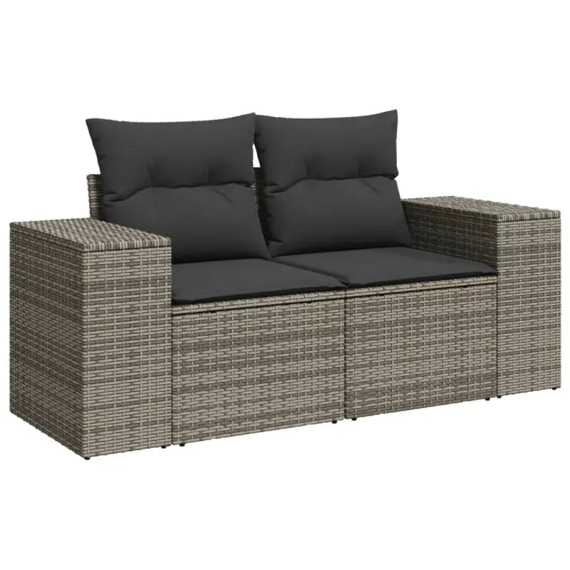 Modulaire tuinbank set in grijs materiaal met gepoedercoat staal - Modulaire tuinbanken