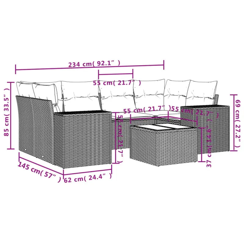 Modulaire tuinbank set in grijs materiaal met gepoedercoat staal - Modulaire tuinbanken