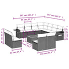 Modulaire tuinbank set in zwart materiaal en gepoedercoat staal - Modulaire tuinbanken