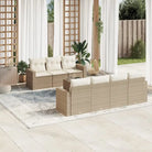 Modulaire tuinbank set in zwart materiaal met gepoedercoat staal - beige en crèmekleurig / 8 - Modulaire tuinbanken