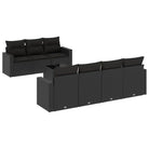 Modulaire tuinbank set in zwart materiaal met gepoedercoat staal - Modulaire tuinbanken