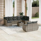 Modulaire tuinbank set met beige materiaal en gepoedercoat staal - Grijs / 1 / Met tafel - Modulaire tuinbanken