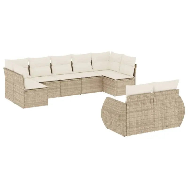 Modulaire tuinbank set met beige materiaal en gepoedercoat staal - Modulaire tuinbanken