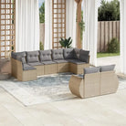 Modulaire tuinbank set met beige materiaal en gepoedercoat staal - Beige en grijs / 1 / Zonder tafel - Modulaire