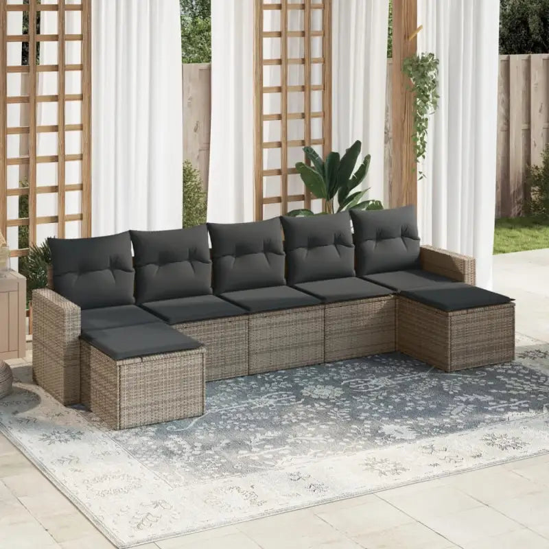 Modulaire tuinbank set met gepoedercoat staal en waterdichte tas - Grijs / 1 / Zonder tafel - Modulaire tuinbanken