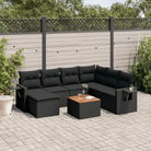 Modulaire tuinbank set met gepoedercoat staal en zwart materiaal - Modulaire tuinbanken