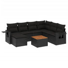 Modulaire tuinbank set met gepoedercoat staal en zwart materiaal - Modulaire tuinbanken
