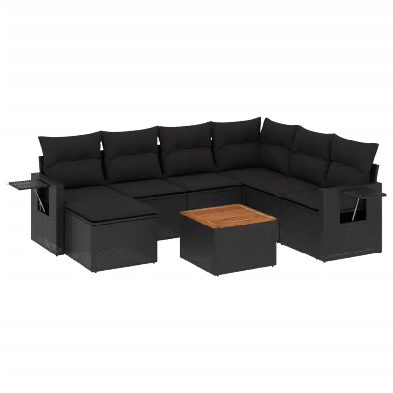 Modulaire tuinbank set met gepoedercoat staal en zwart materiaal - Modulaire tuinbanken