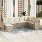 Modulaire tuinbank set met waterdichte tas en beige gepoedercoat staal - beige en crèmekleurig / 1 / Zonder tafel