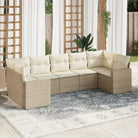 Modulaire tuinbank set met waterdichte tas en beige materiaal - beige en crèmekleurig / 7 - Modulaire tuinbanken