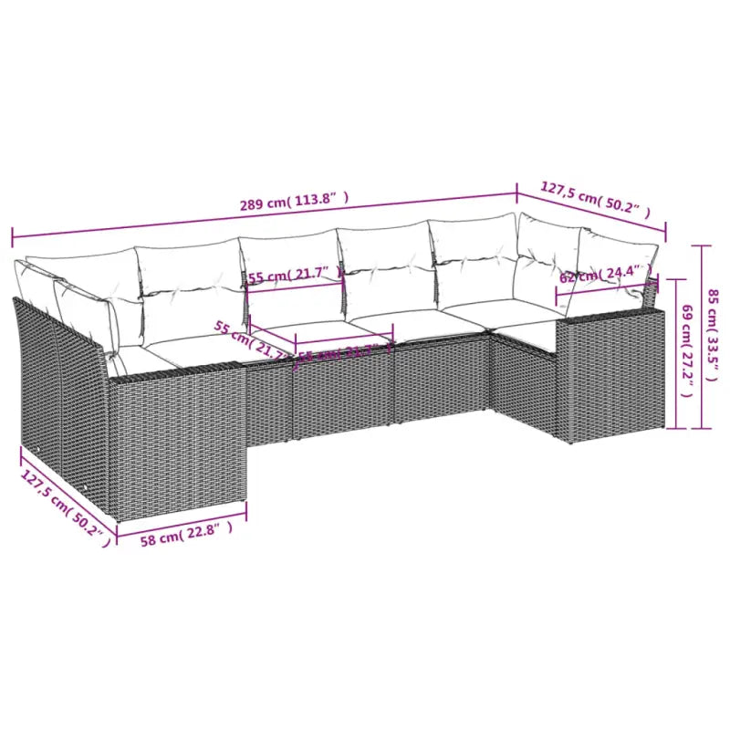Modulaire tuinbank set met waterdichte tas en beige materiaal - Modulaire tuinbanken