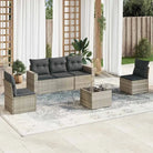 Modulaire tuinbank set met zwart gepoedercoat staal en waterdichte tas - Lichtgrijs / 1 / Met tafel - Modulaire
