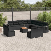 Modulaire tuinbank set met zwart materiaal en gepoedercoat staal - Modulaire tuinbanken