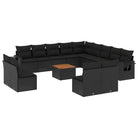Modulaire tuinbank set met zwart materiaal en gepoedercoat staal - Modulaire tuinbanken