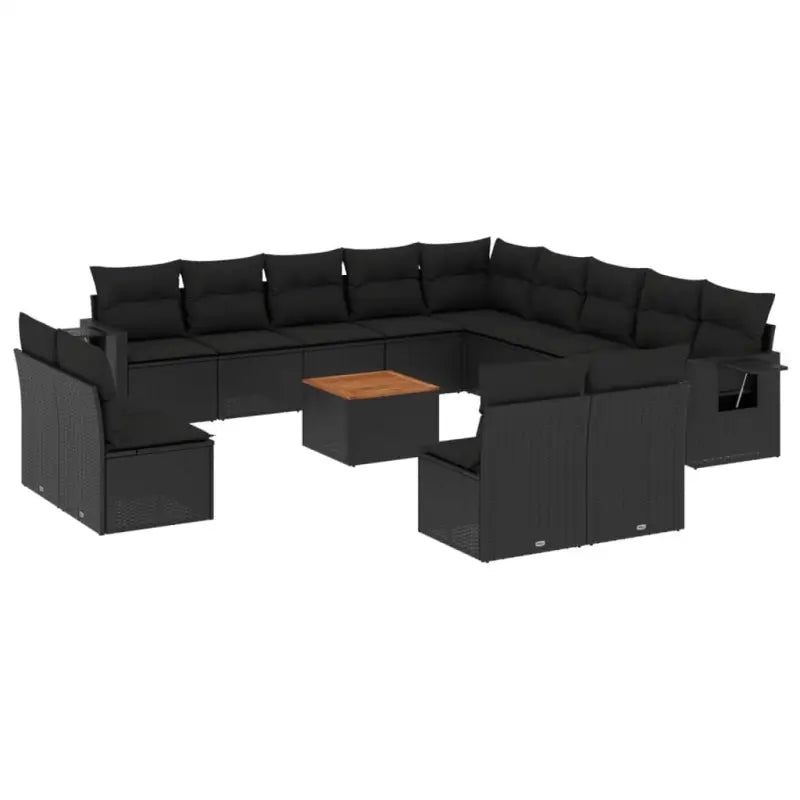 Modulaire tuinbank set met zwart materiaal en gepoedercoat staal - Modulaire tuinbanken