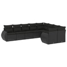 Modulaire tuinbank set met zwart materiaal en gepoedercoat staal - Modulaire tuinbanken