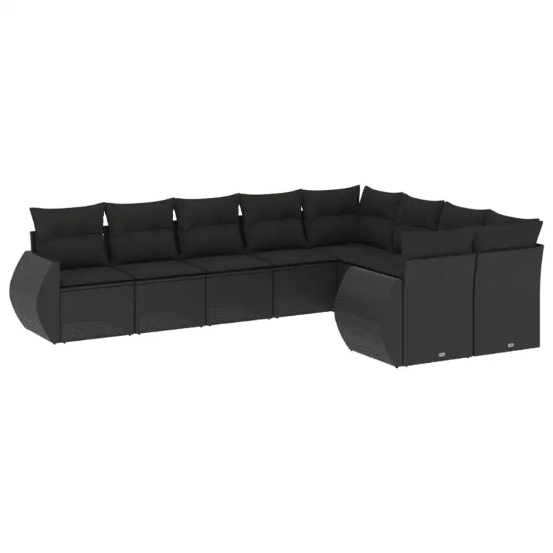 Modulaire tuinbank set met zwart materiaal en gepoedercoat staal - Modulaire tuinbanken