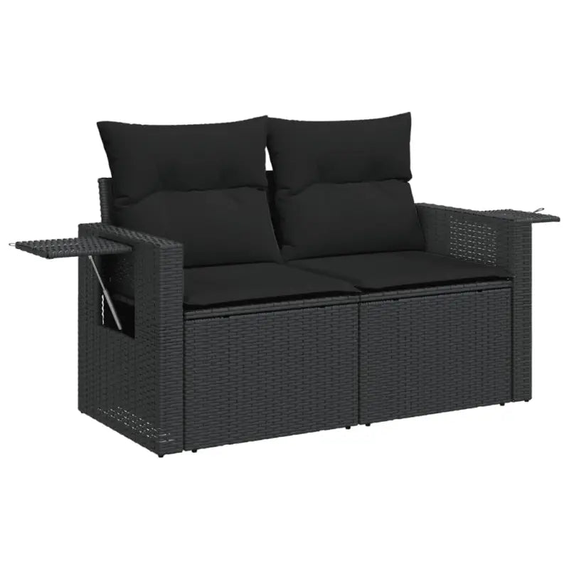 Modulaire tuinbank set met zwart materiaal en gepoedercoat staal - Modulaire tuinbanken