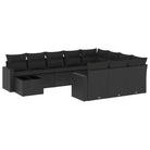 Modulaire tuinbank set met zwart materiaal en gepoedercoat staal - Modulaire tuinbanken