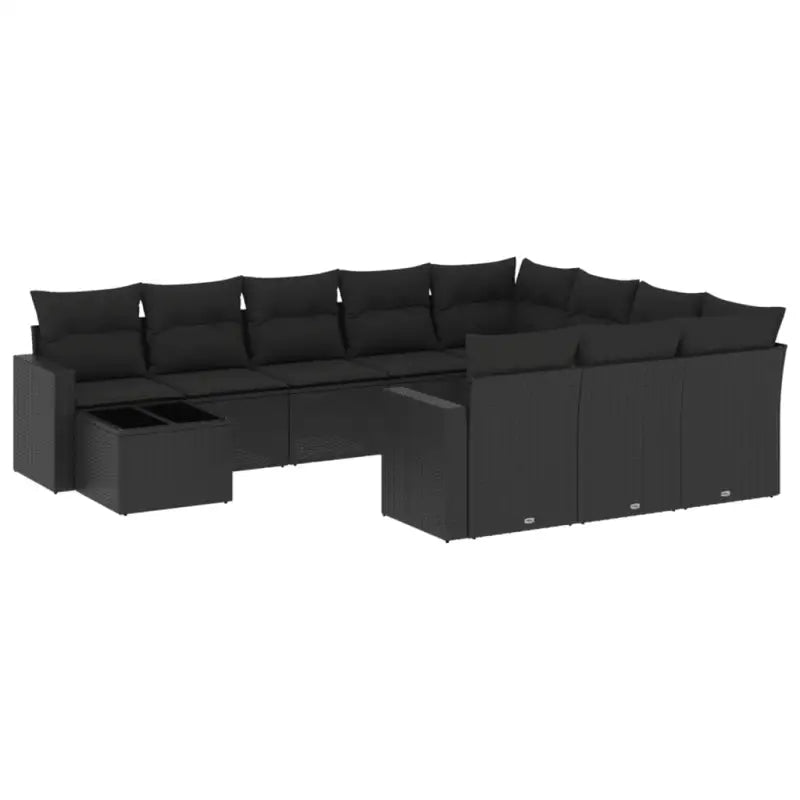 Modulaire tuinbank set met zwart materiaal en gepoedercoat staal - Modulaire tuinbanken