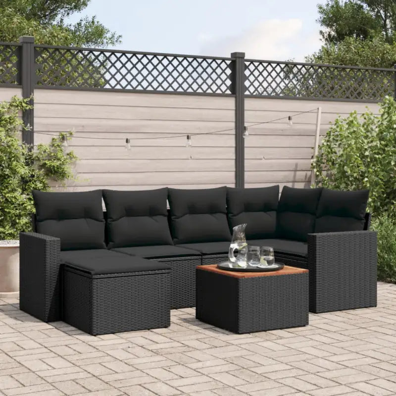 Modulaire tuinbank set van gepoedercoat staal in zwart materiaal - Zwart / 1 - Modulaire tuinbanken