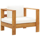 Modulaire tuinbank set van massief acaciahout voor elk seizoen - Crème / 1 / Fauteuil - Modulaire tuinbanken