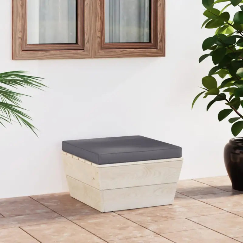Modulaire tuinbank van geïmpregneerd vurenhout voor in de tuin - Antraciet / 1 / Hocker - Modulaire tuinbanken