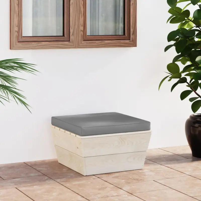 Modulaire tuinbank van geïmpregneerd vurenhout voor in de tuin - Grijs / 1 / Hocker - Modulaire tuinbanken
