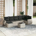 Modulaire tuinbank van gepoedercoat staal met beige materiaal - Lichtgrijs / 1 / Met tafel - Modulaire tuinbanken
