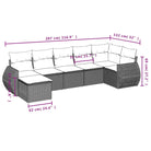Modulaire tuinbank van gepoedercoat staal met beige materiaal - Modulaire tuinbanken