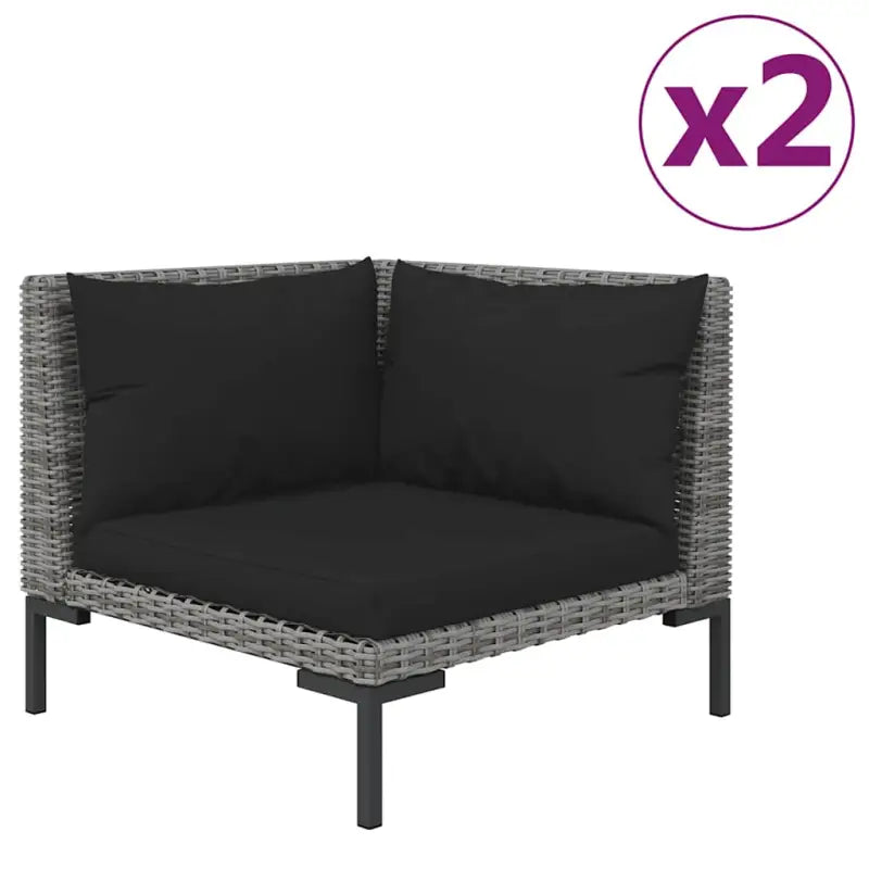 Modulaire tuinbank van halfrond poly rattan voor trendy buitenruimte - Modulaire tuinbanken