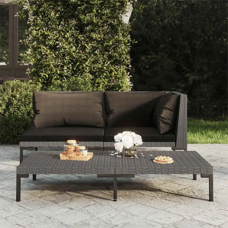 Modulaire tuinbank van halfrond poly rattan voor trendy buitenruimte - 1 / Hoekbank - Modulaire tuinbanken